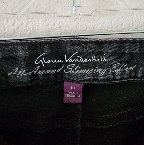 Gloria Vanderbilt All Around Slimming Effect Curvy Black Skinny Jeans Size 10 - Picture 4 of 5
